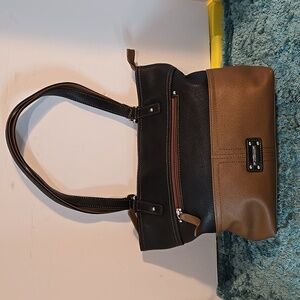 Stone&Co. Two-Tone Black and Brown Women's Leather Hand Bag "Like New"